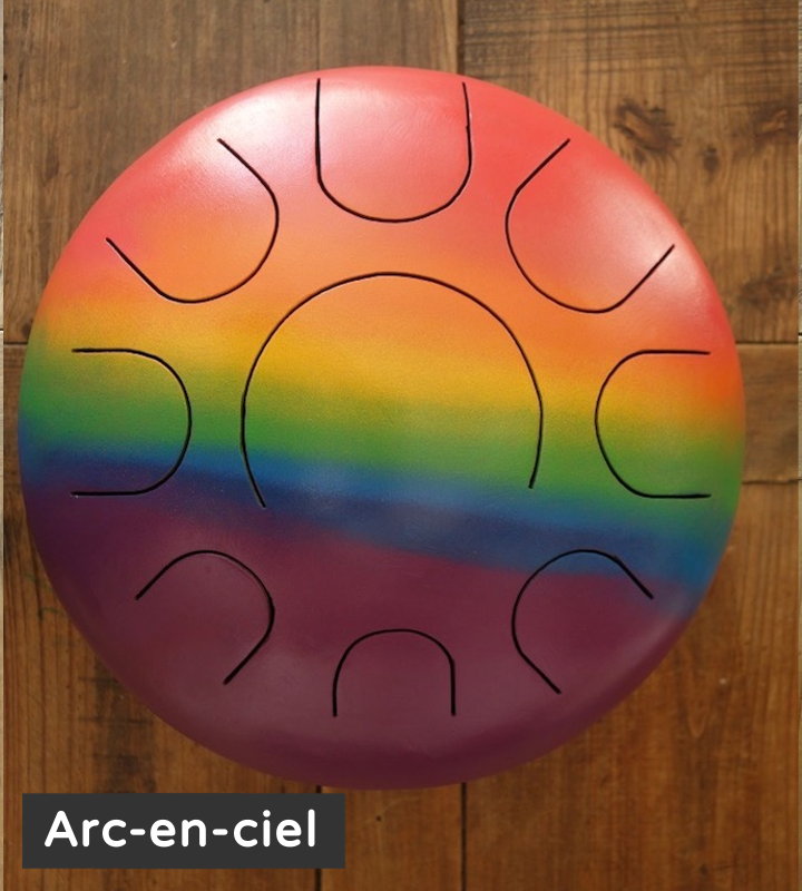 Arc en ciel 9l design steel tongue drum soundcircle