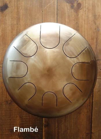 Steel tongue drum 8 notes flambé - Sound Circle
