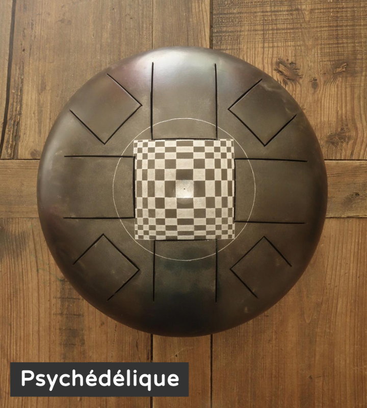 Psychedelique décoration gravure personnalisé Steel Tongue Drum - Sound Circle