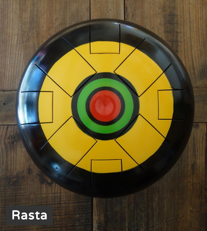 Rasta design steel tongue drum soundcircle
