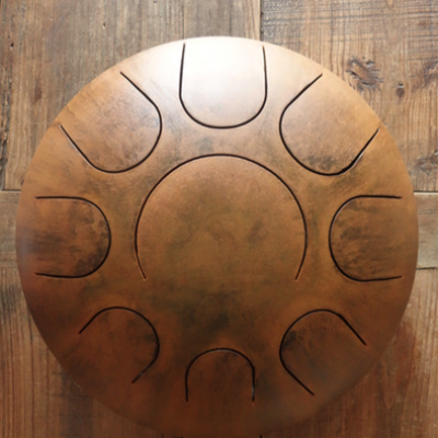 Steel tongue drum 9 notes rouillé - Sound Circle